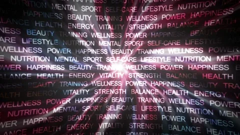 HEALTH Keywords Background, Rendering, Animation, Loop Stock Footage 173459507