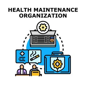 Health maintenance organization concept vector illustration Illustrazione stock