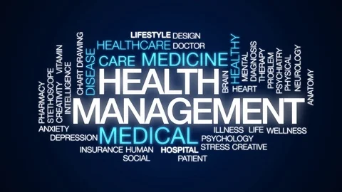 Health management animated word cloud. K... | Stock Video | Pond5