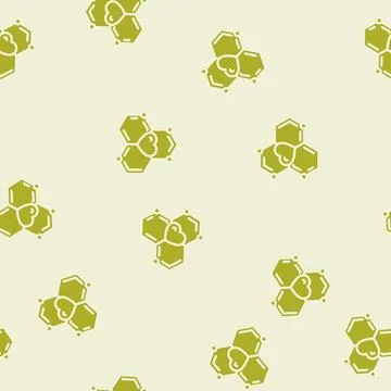 Health molecular structure glyph vector seamless pattern Illustrazione stock