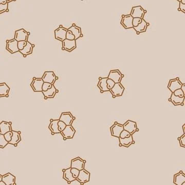 Health molecular structure line vector seamless pattern Illustrazione stock