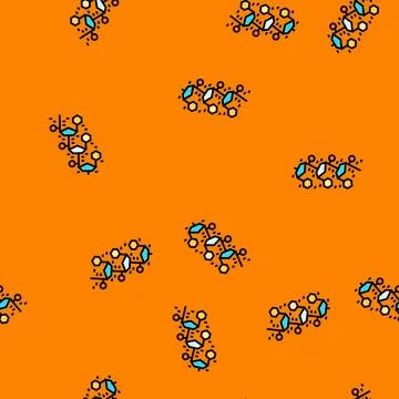 Health molecular structure vector seamless pattern Illustrazione stock