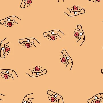 Health nicotine vector seamless pattern Stock Illustration