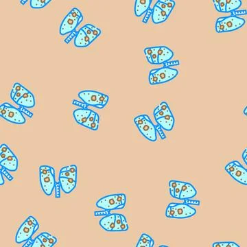 Health nicotine vector seamless pattern Illustrazione stock
