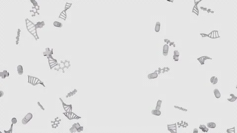 Health objects particles 3d voxel animation Alpha Stock Footage 275190880