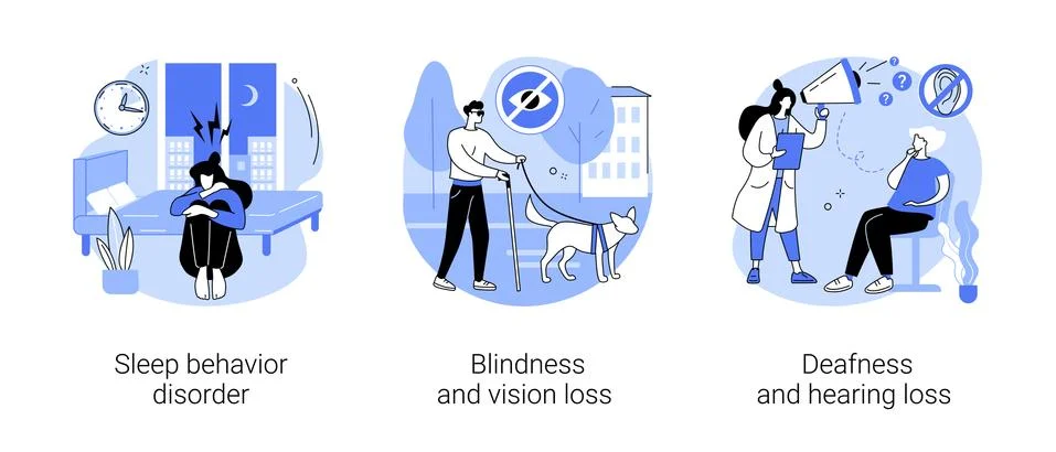 Health problems abstract concept vector illustrations. Stock Illustration