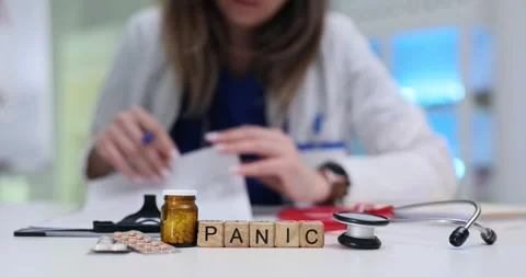 A Health Professional is tasked with effectively managing the Patient Panic Stock Footage 301040299