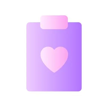 Health record flat gradient two-color ui icon イラスト素材