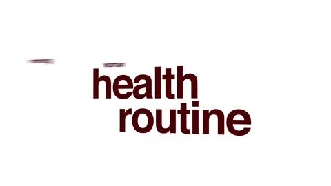 Health routine animated word cloud. Stock Footage 70404711