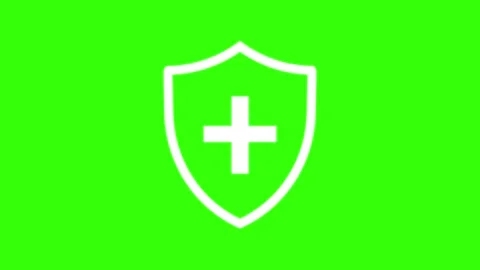 Health shield icon animation protective shield locking barrier health guard.. Stock Footage 259869336