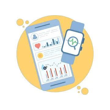 Health technology device concept Stock Illustration