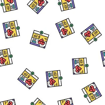 Health web site subscription vector seamless pattern Stock Illustration