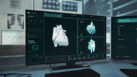 Healthcare check-up procedure identifies problems with patients artery health Stock Footage 318291064