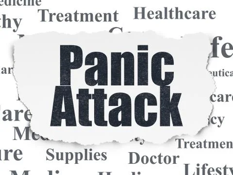 Healthcare concept: Panic Attack on Torn Paper background Stock Illustration