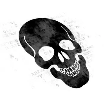 Healthcare concept: Scull on Digital background Stock Illustration
