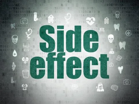 Healthcare concept: Side Effect on Digital Data Paper background Stock Illustration