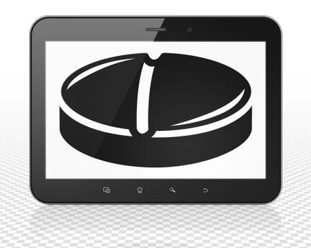 Healthcare concept: Tablet Pc Computer with Pill on display Stock-Illustration