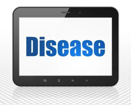 Healthcare concept: Tablet Pc Computer with Disease on display Stock Illustration