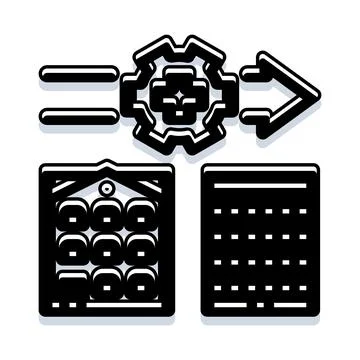 Healthcare data processing and analysis flowchart Stock Illustration