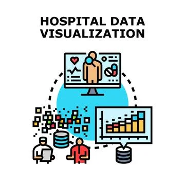 Healthcare data visualization and patient management system Stock Illustration