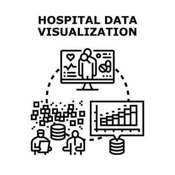 Healthcare data visualization and patient management system Stock Illustration