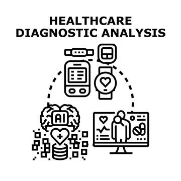 Healthcare diagnostic analysis using modern technology and ai Stock Illustration