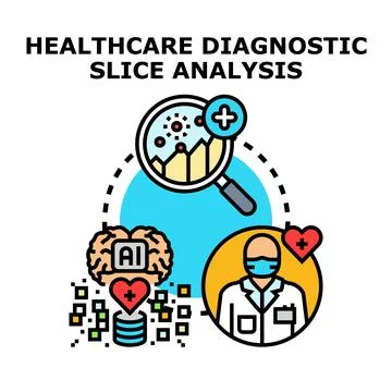 Healthcare diagnostic slice analysis using artificial intelligence Stock Illustration