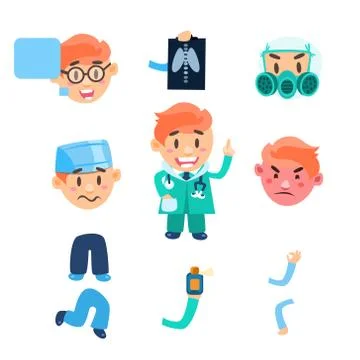 Healthcare Infographic Elements. Vector Set Illustrazione stock