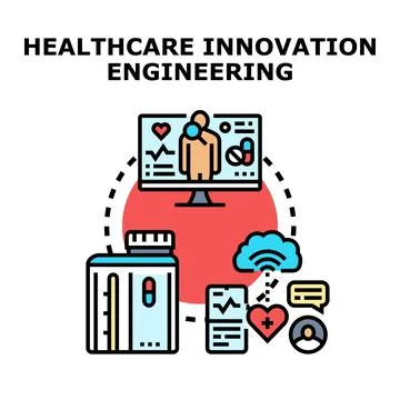 Healthcare innovation engineering concept vector illustration イラスト素材