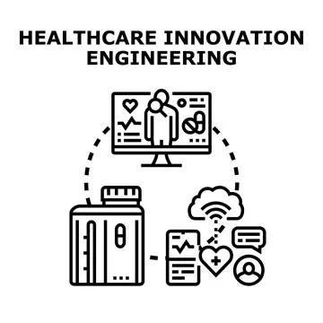 Healthcare innovation engineering concept vector illustration イラスト素材
