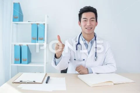 Healthcare, medical and pharmacy concept - male doctor Stock Photos