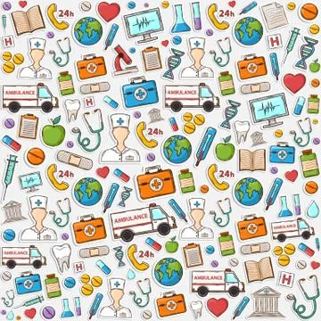 Healthcare pattern Stock Illustration