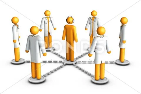 Healthcare phone center Stock Illustration