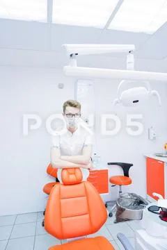 Healthcare, profession, stomatology and medicine concept - male middle aged d Stock Photos
