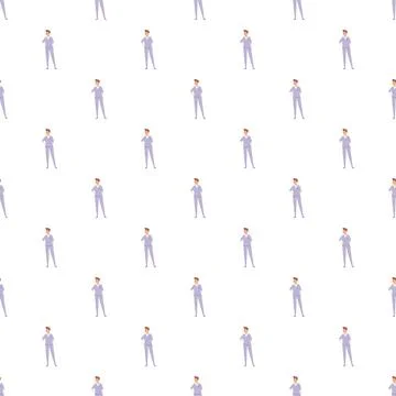 Healthcare professional pattern on white background Illustrazione stock