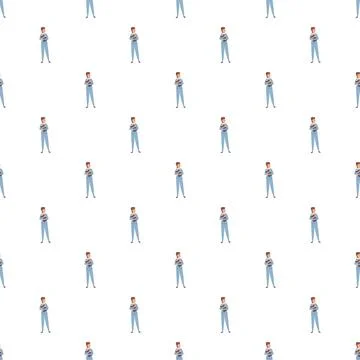 Healthcare worker uniform pattern over white background イラスト素材