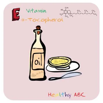 Healthy ABC: Vitamin E Stock Illustration