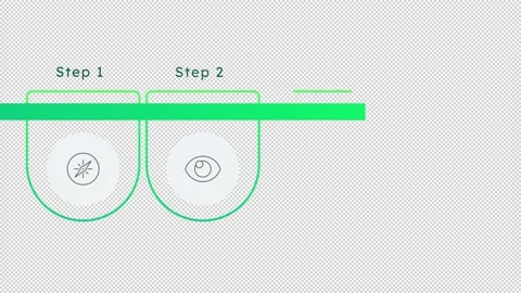 Healthy activities green rounded empty infographic template animation set Stock Footage 340284405
