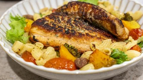 Healthy and delicious meal Stock Photos