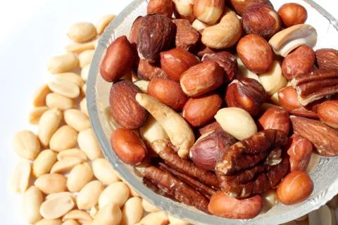 Healthy and nutritious nuts Stock Photos