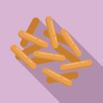 Healthy bacteria icon flat vector. Probiotic lactobacillus Illustrazione stock