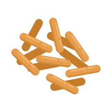 Healthy bacteria icon flat vector. Probiotic lactobacillus Illustrazione stock