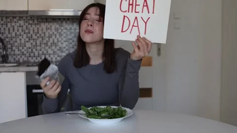 Healthy balance and cheat day Stock-Footage 334575984