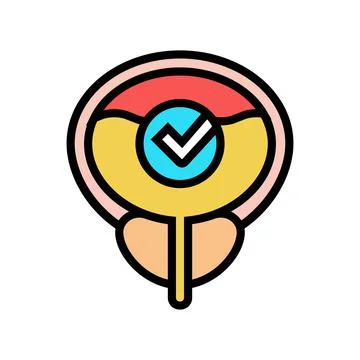 Healthy bladder color icon vector illustration イラスト素材