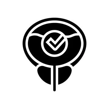 Healthy bladder glyph icon vector illustration Stock Illustration