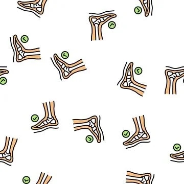 Healthy bone feet vector seamless pattern 스톡 일러스트