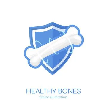 Healthy bone icon. Bones strength pictogram. Medical, healthcare sign. Stock Illustration