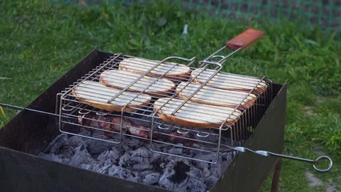 A healthy bread is grilled Stock Footage 106479663