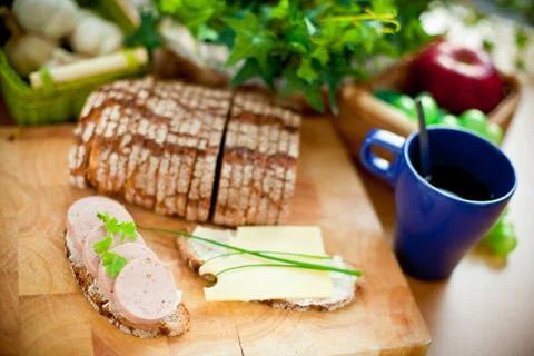Healthy bread for lunch Stockfoto's