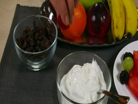 Healthy Breakfast 26 Stock Footage 84130750